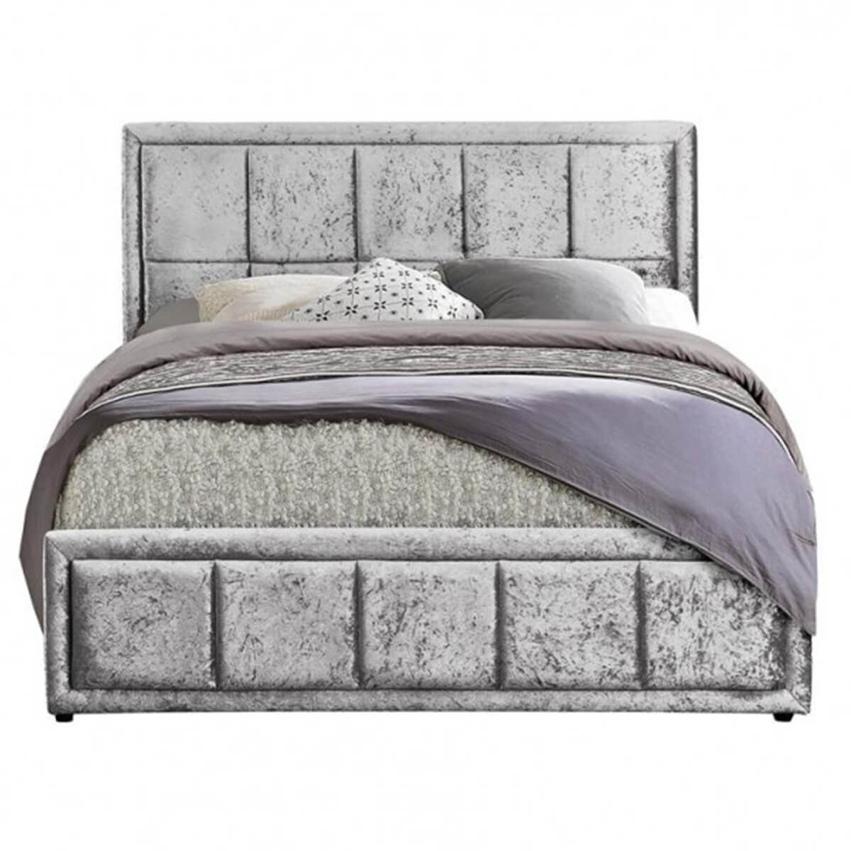 Hampshire Crushed Velvet Ottoman Bed Frame Modern Beds FADS