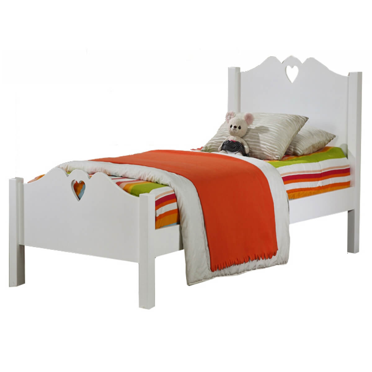 Holly White Wooden Single Bed Frame Children's Beds FADS