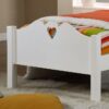 Holly White Wooden Single Bed Frame Footend
