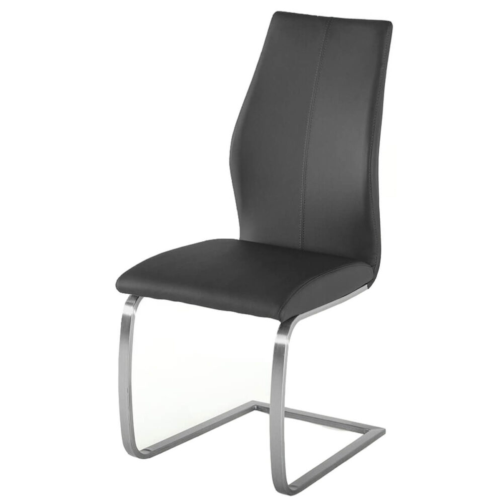 Irma Multi Coloured Dining Chair Grey Faux Leather