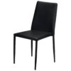 Jazz Stacking Chair Black Faux Leather