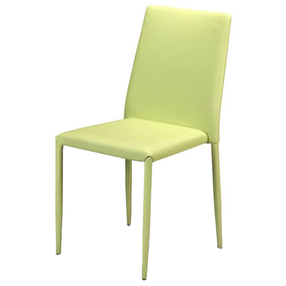 Jazz Stacking Chair Green Faux Leather