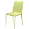 Jazz Stacking Chair Green Faux Leather