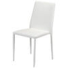Jazz Stacking Chair White Faux Leather