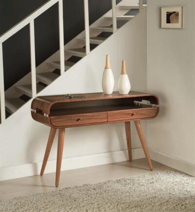 Jual Scandinavian Console Table Walnut 4