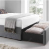 Kaydian Hexham Storage Bed With Drawer Fabric Smoke Grey 3
