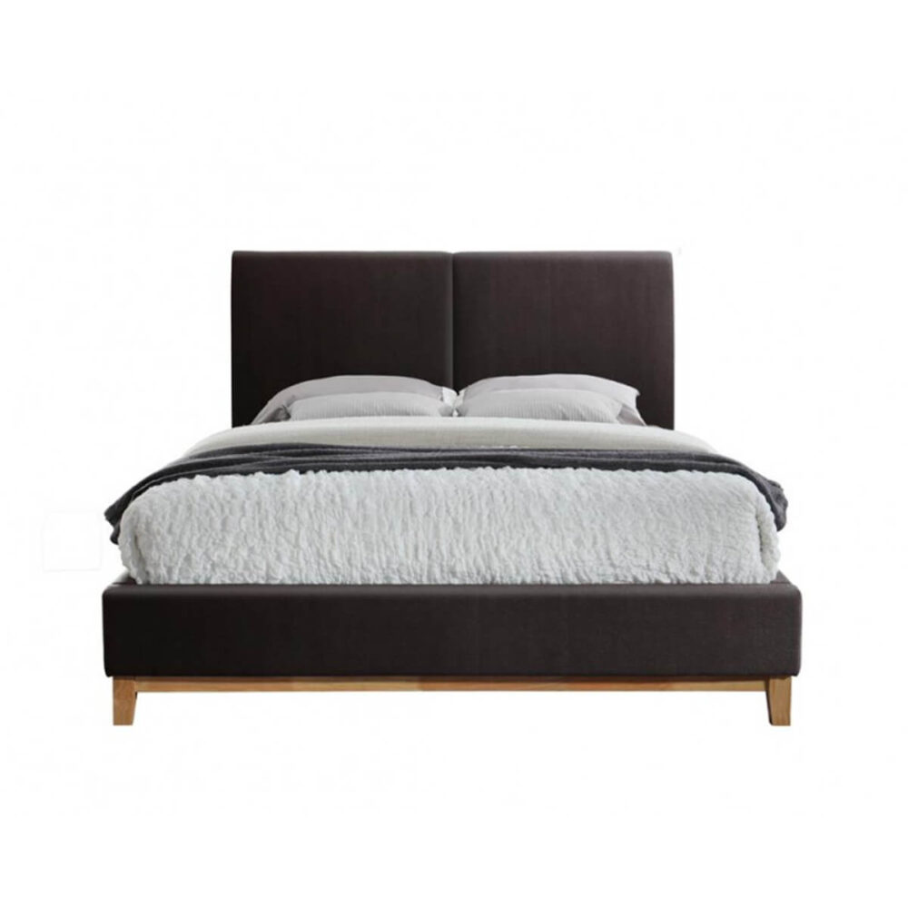 Kemi Bed Frame Brown Faux Leather