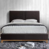 Kemi Bed Frame Brown Faux Leather 7