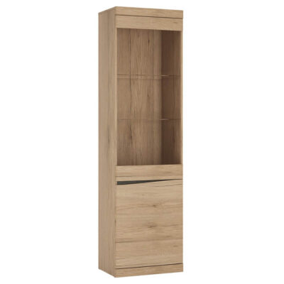 Kensington Display Cabinet Oak Tall 2 Door