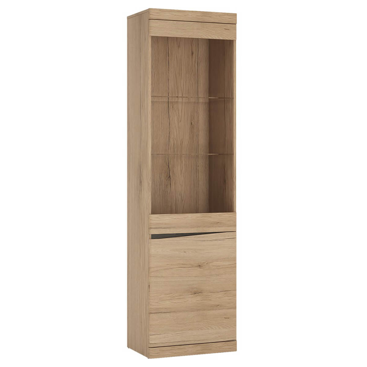 Sonoma oak display cabinet discount