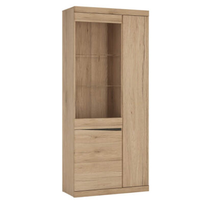 Kensington Display Cabinet Oak Tall 3 Door