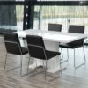 Kitos Black Dining Chairs & Chrome 2