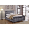 Lily Silver Chenille Fabric Bed 1