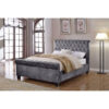 Lily Silver Chenille Fabric Bed 2