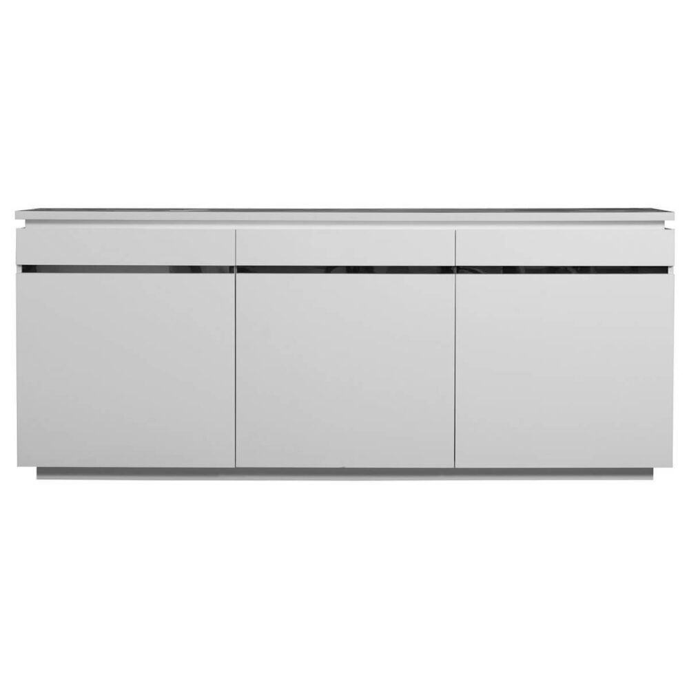 Logan Sideboard White High Gloss 3 Door with Lights