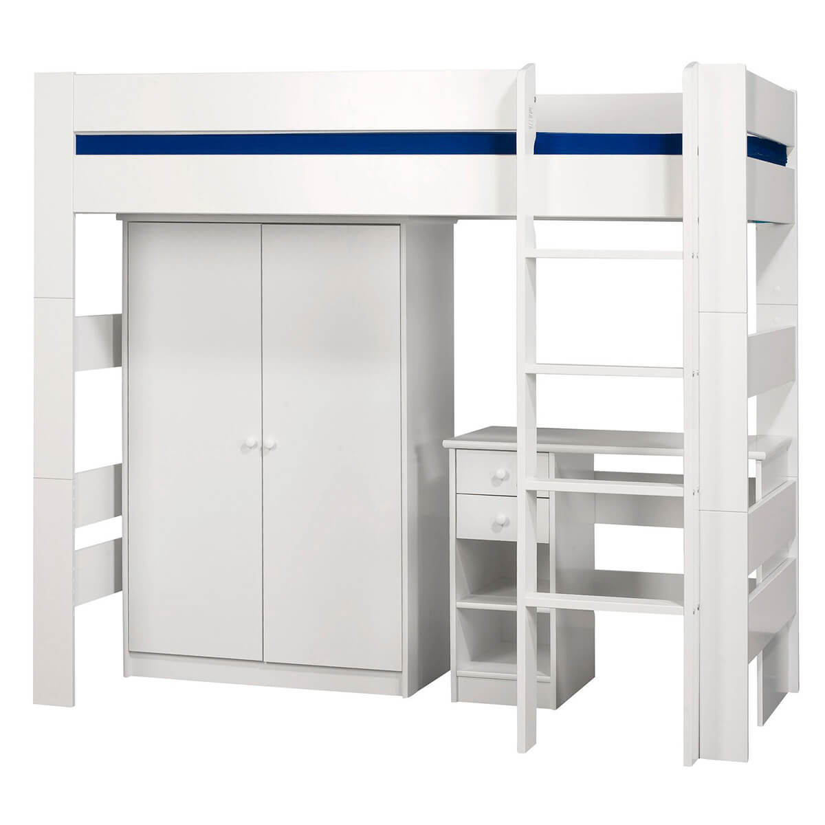London Childrens High Sleeper Bed with Storage Kids Beds FADS