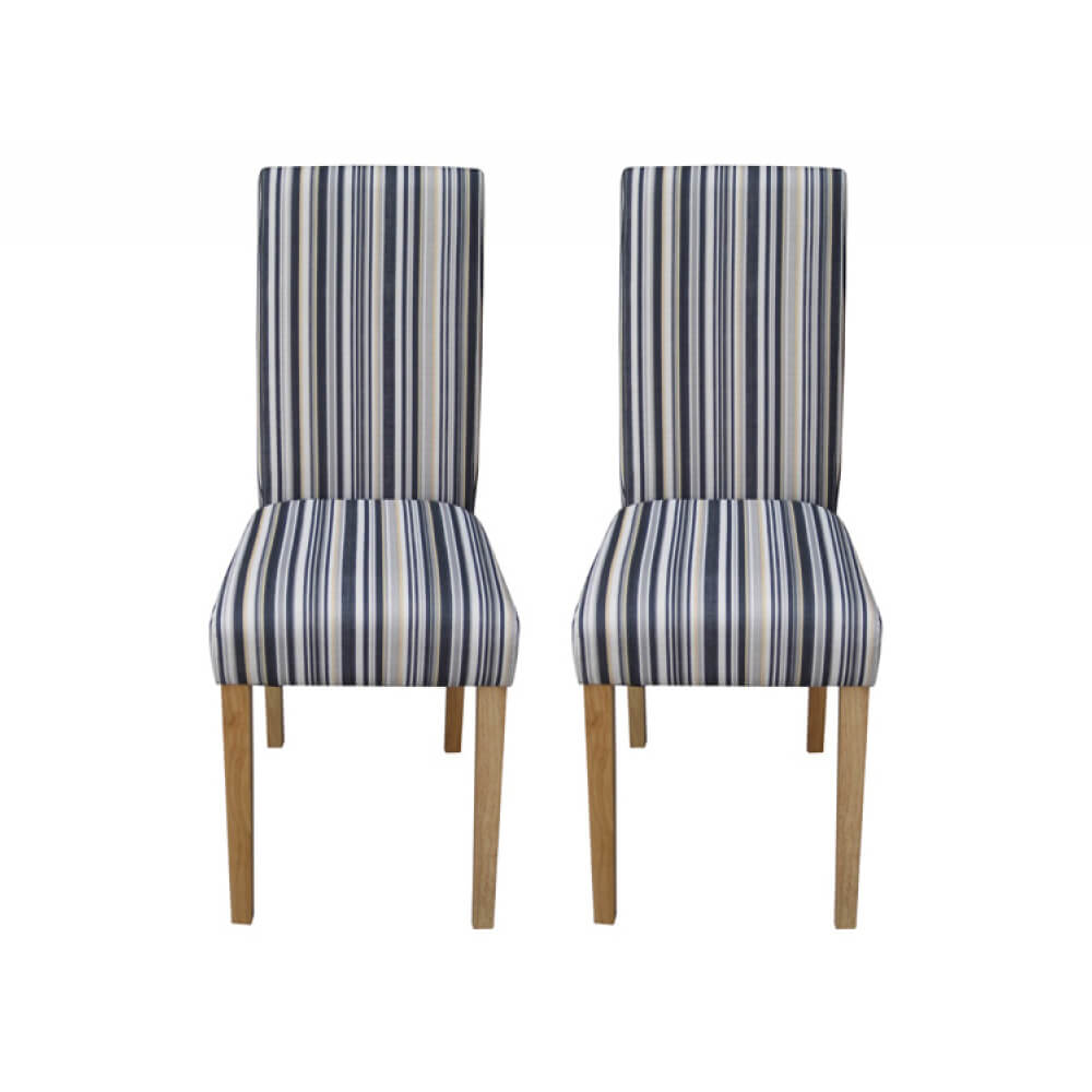Lorenzo Striped Dining Chair, Grey And White Striped Dining Chair