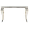 Louis Rectangular Console Table Black Glass & Stainless Steel
