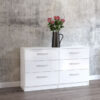 Lynx 6 Drawer Wide Chest White Gloss Assembled 3