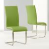 Marila Dining Set with Multi Coloured Chairs Green