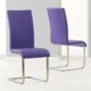 Marila Dining Set with Multi Coloured Chairs Purple