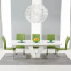 Malibu White Extending Dining Table – Green