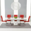 Malibu White Extending Dining Table - Red