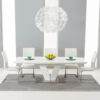 Malibu White Extending Dining Table – White