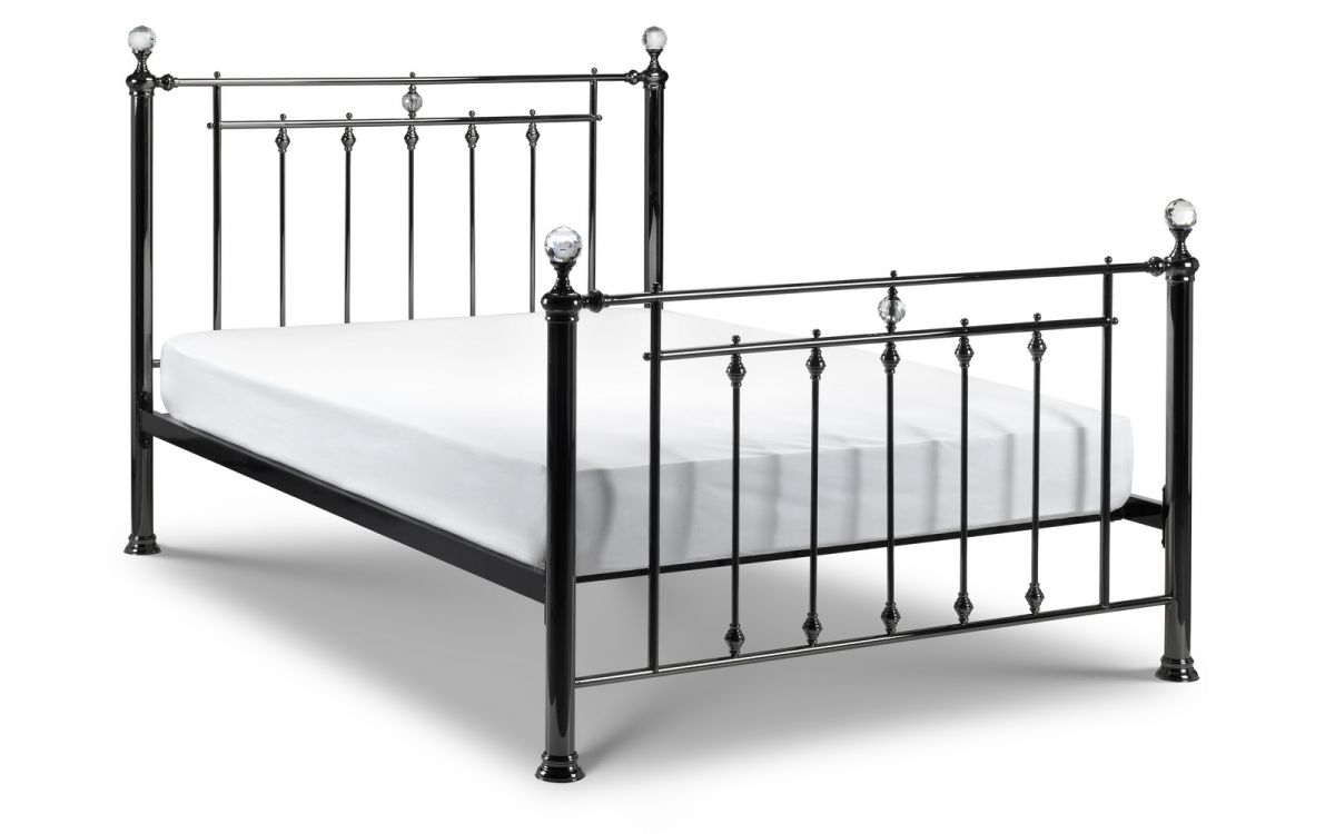 Marquis Black Metal Bed Frame With, Ll Bean Metal Bed Frame