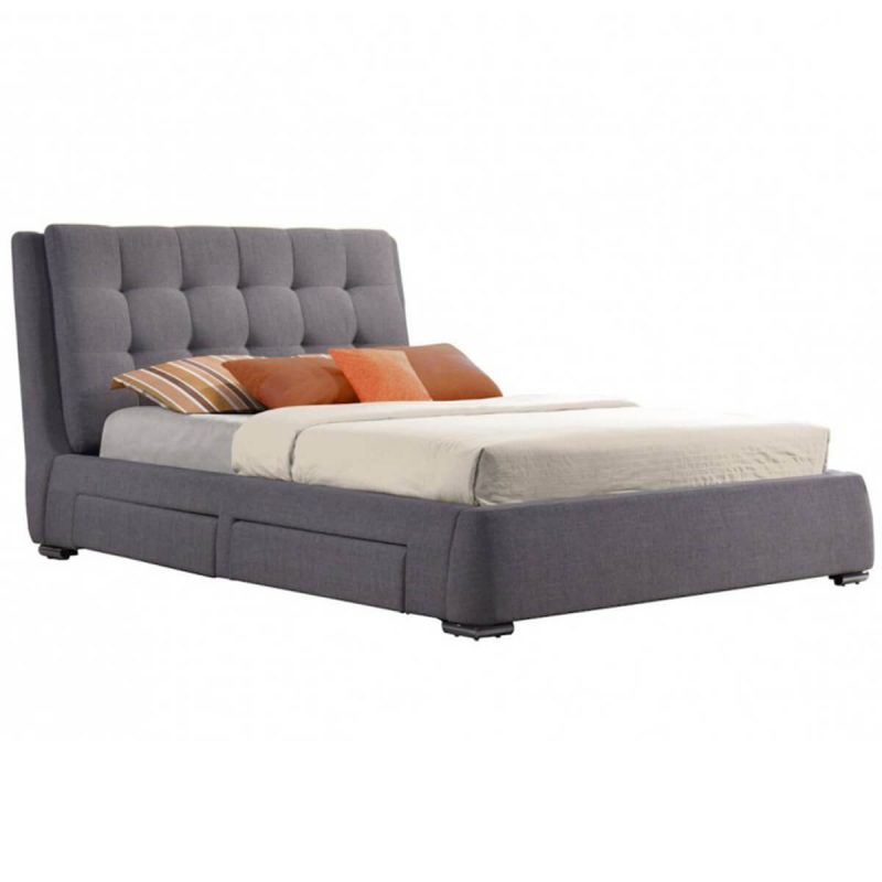 Mayfair Grey Storage Drawer Bed Frame Fabric Beds FADS