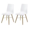 Milton Pair of White Eames Style Chairs