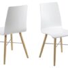 Milton Pair of White Eames Style Chairs 3