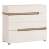 Mode 4 Drawer Chest White Gloss & Truffle Oak