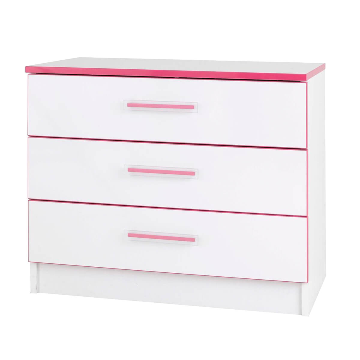 Modern Kiddi 4 Drawer Pink Chest of Drawers Kids Furniture FADS