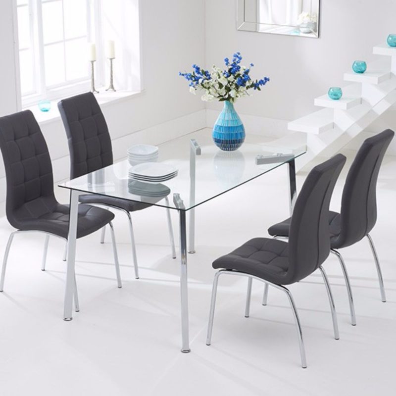 Ashley Round Dining Table Set 4 Seat Oak FADS