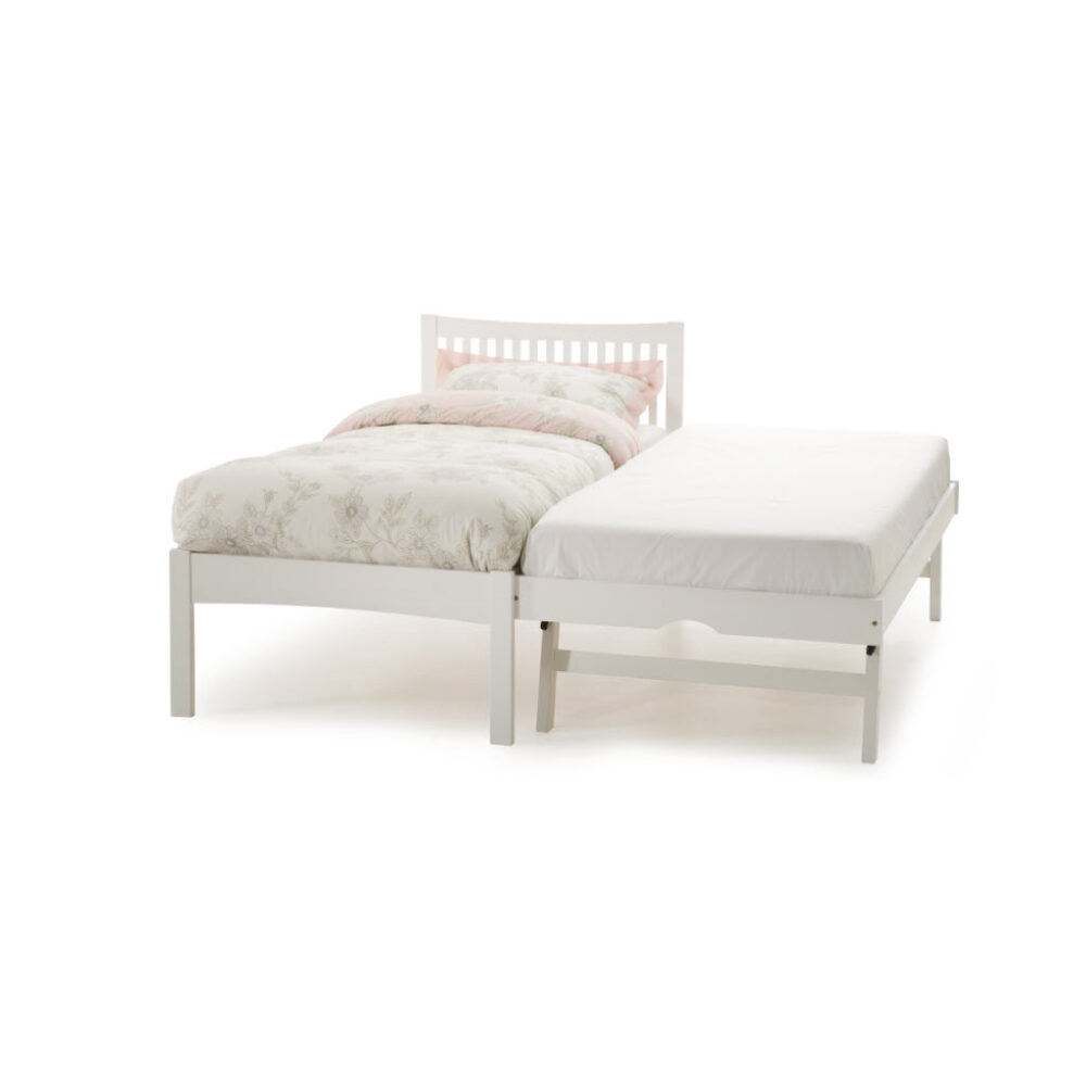 Mya Wooden Bed & Guest Bed White 1