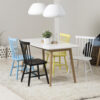 Nagano Dining Set 4 Seater White & Oak (Various Colours Available)