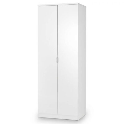 New York 2 Door Narrow Wardrobe 74cm White High Gloss