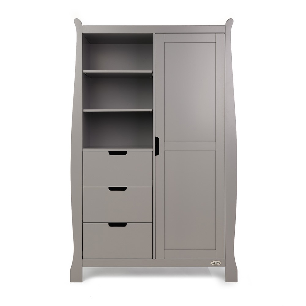 Obaby Stamford Taupe Grey Nursery Wardrobe FADS