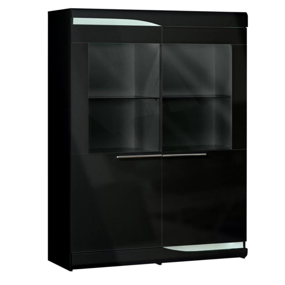 Ovio Display Cabinet Black Gloss