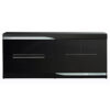 Ovio Sideboard with LED Lights Black Gloss 2 Drawer 2 Door