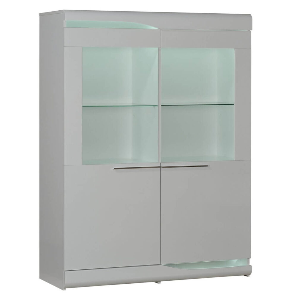 Ovio White Gloss Display Cabinet