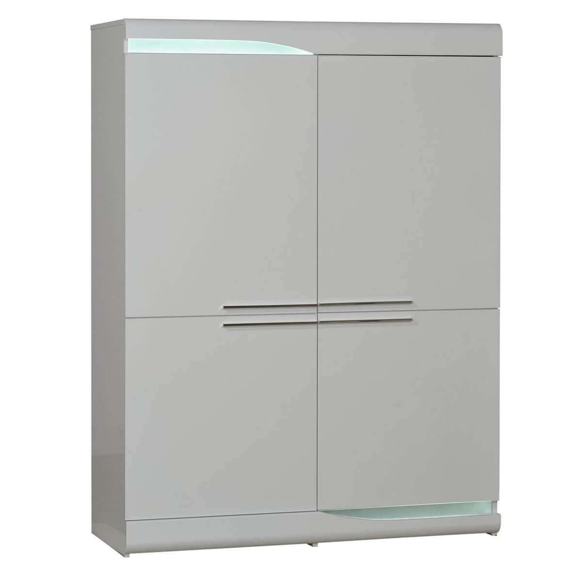Accent White Storage Unit High Gloss 4 Door Gloss Furniture FADS