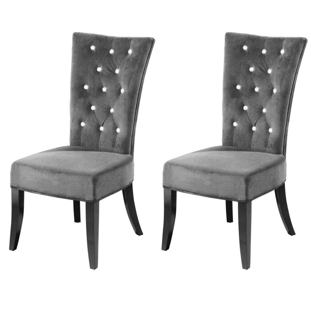 Radiance Black Velvet Dining Chairs Diamante Dining Chairs FADS