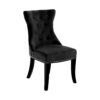 Regents Park Dining Chairs Buttoned Black Velvet 1