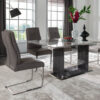Rina Grey Cantilever Dining Chairs 2