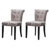 Sandringham Baroque Dining Chair Charcoal Fabric
