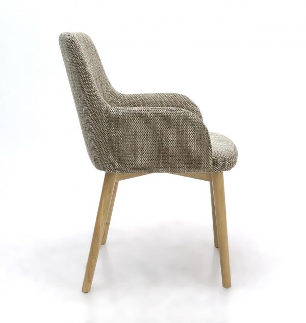 Sidcup Tweed Fabric Dining Chairs Carver Chairs Dining FADS