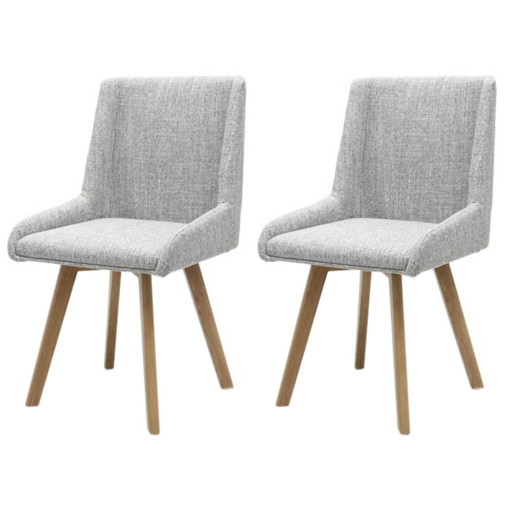 Skandi Dining Chairs Fabric Grey