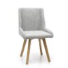 Skandi Grey Fabric Dining Chairs 4